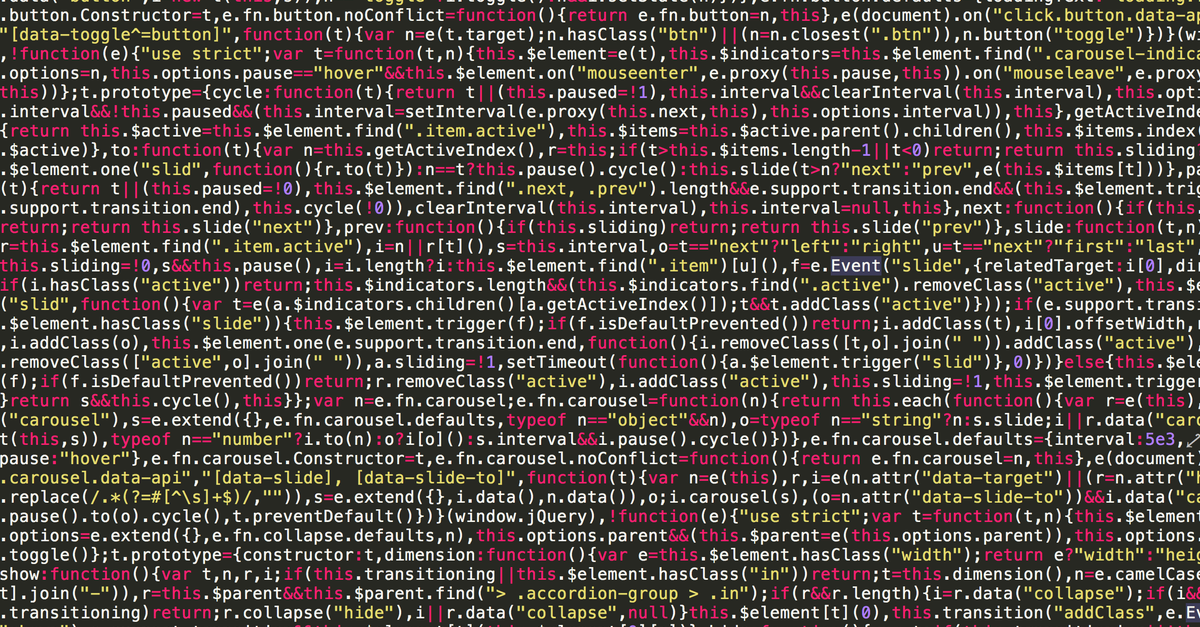 minification CSS JavaScript sur un écran de code pour accélérer un site web